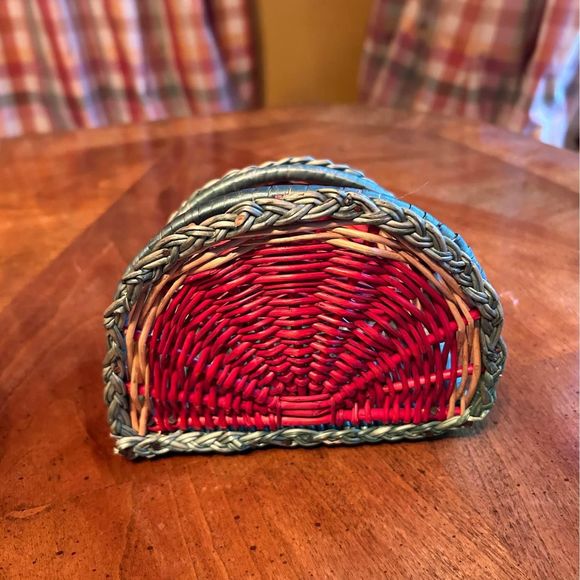 Vintage Watermelon Napkin Holder Basket - Picture 3 of 6